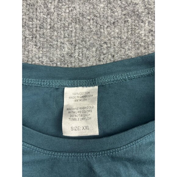 North Face Shirt Mens 2XL Green Graphic Logo Angkor Wat Temple Cotton Tee - Picture 2 of 5